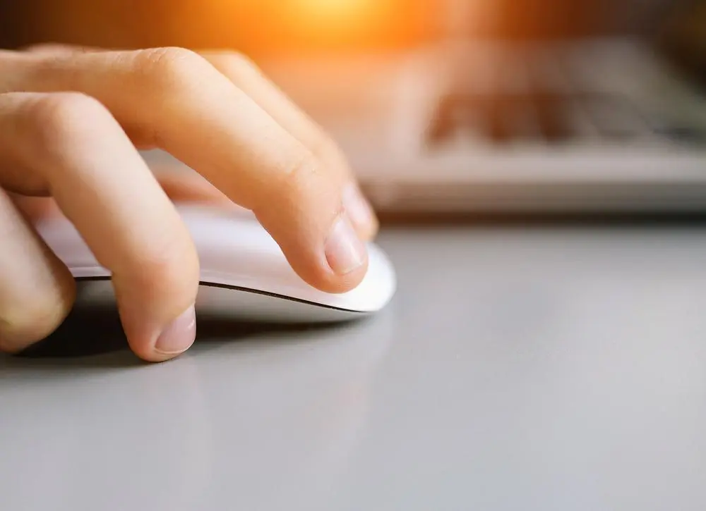 man using a mouse